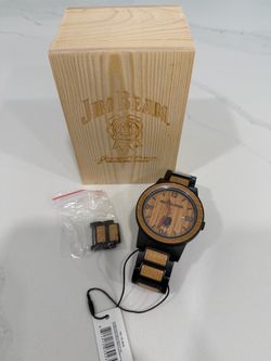 Jim Beam Black Barrel Automatic Watch (Wood & Metal)