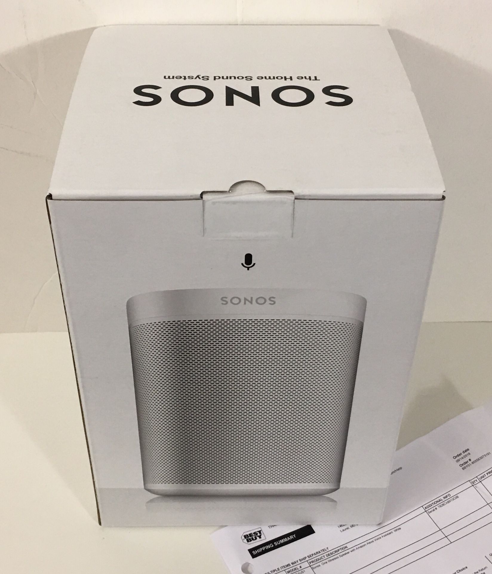 Sonos One - Wireless Speaker with Amazon Alexa Voice Assistant / Apple AirPlay - White
