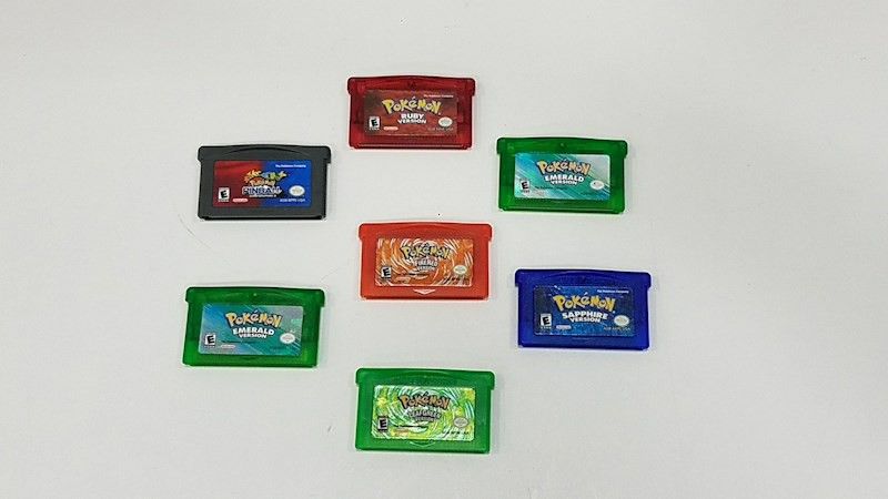 Lot of 7 Nintendo GameBoy Advance Pokemon Games

