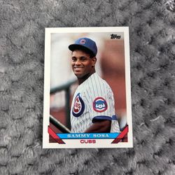 1993 Topps Sammy Sosa  Error Card Wrong Date of Birth