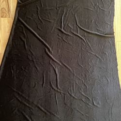 Stretchy And Fuzzy Black Fabric 