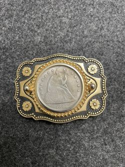belt buckle With Coin Inside 