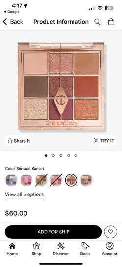 Charlotte Tilbury Sensual Sunset Palate