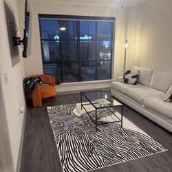 Cream Pull Out Bed  Couch 