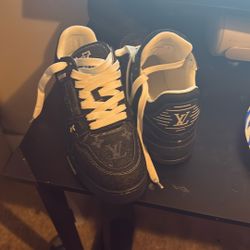 Black And White Lv Trainers 