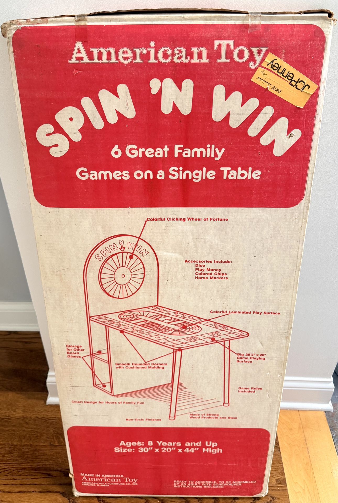 Vintage- American Toy "Spin 'N Win" Multi-Game Table New & sealed in its original box. RARE-1988