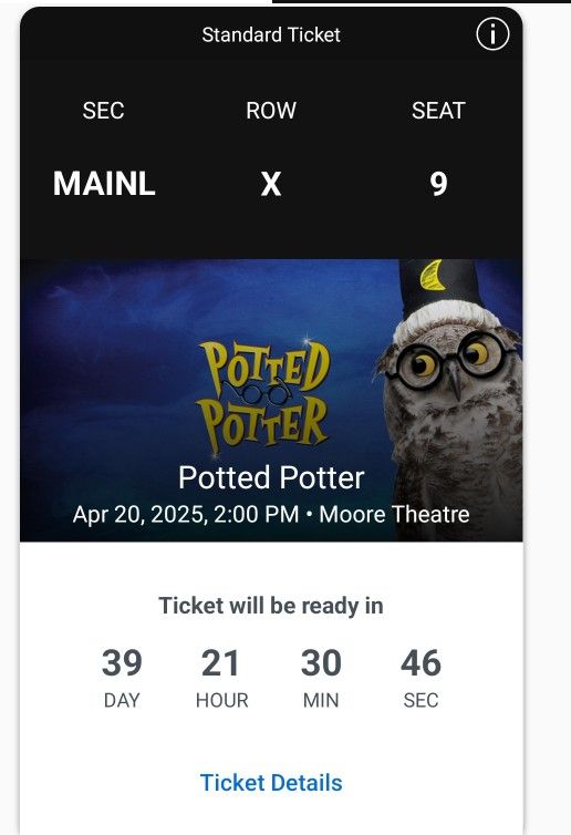 Potted Potter @ Moore Theatre