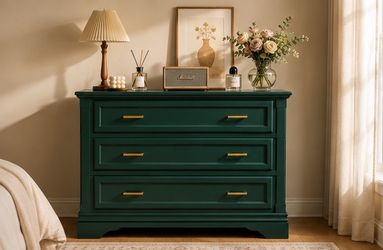 Emerald Green Dresser - Elegant Modern Farmhouse Style