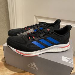 Adidas Supernova + M Running Shoes Core Black Blue GX2910 Men's 9.5