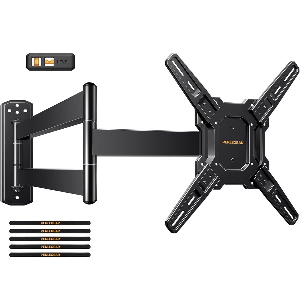 Perlegear Long Arm TV Wall Mount for 26-65 inch TVs up to 100 lbs, Corner TV Mount Bracket with 31.65” Extension, Swivel,