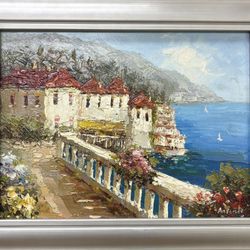 Mediterranean Scene Oil Painting 