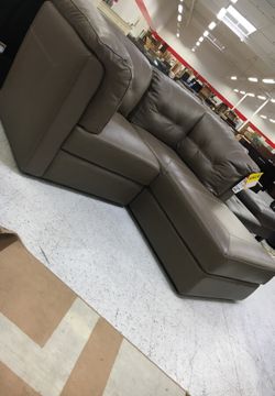 small leather sectional