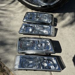 Clear Chevy Silverado Headlights 03-06 New 