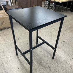 VASAGLE Bar Table Small Kitchen Dining High Top Pub Cocktail Table - Black