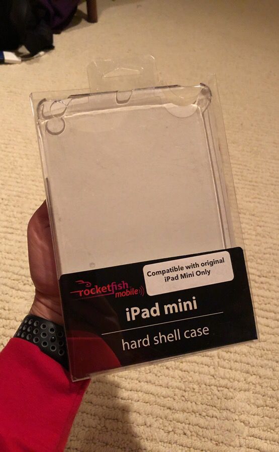 iPad mini, 2, 3 clear hard shell back case -New