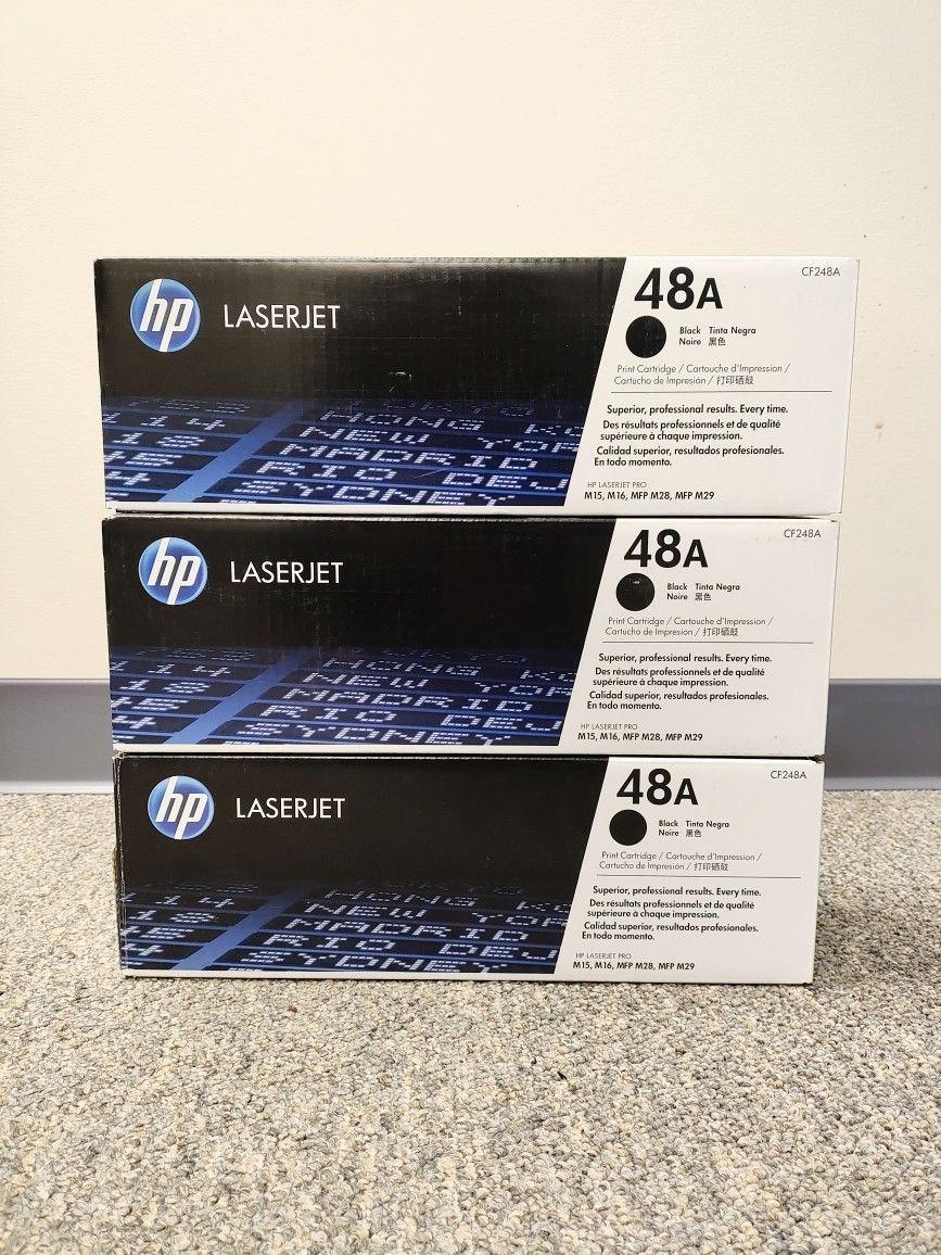 3x HP 48A Toner Cartridges