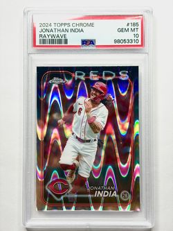 2024 Topps Chrome Jonathan India RayWave #185 PSA 10