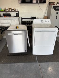Whirlpool dishwasher and GE front load dryer