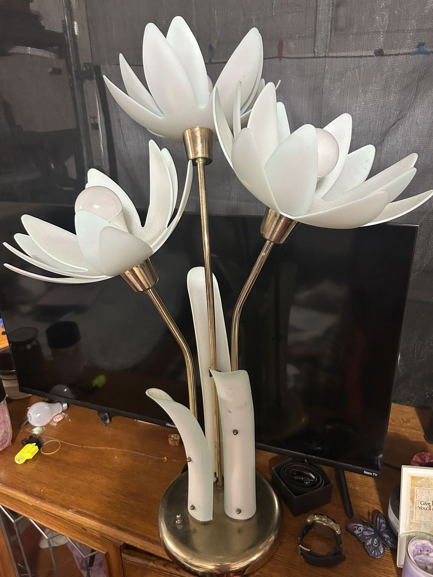 1970s Lotus Flower Lamp