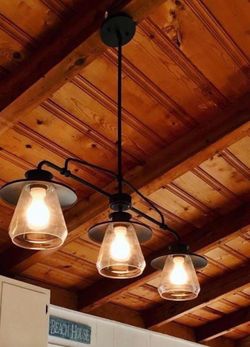 3-Light Industrial Pendant Chandelier