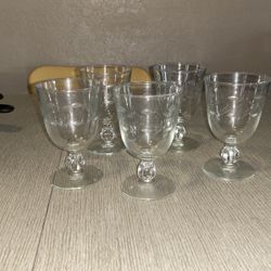 Vintage Cut Glass Goblets