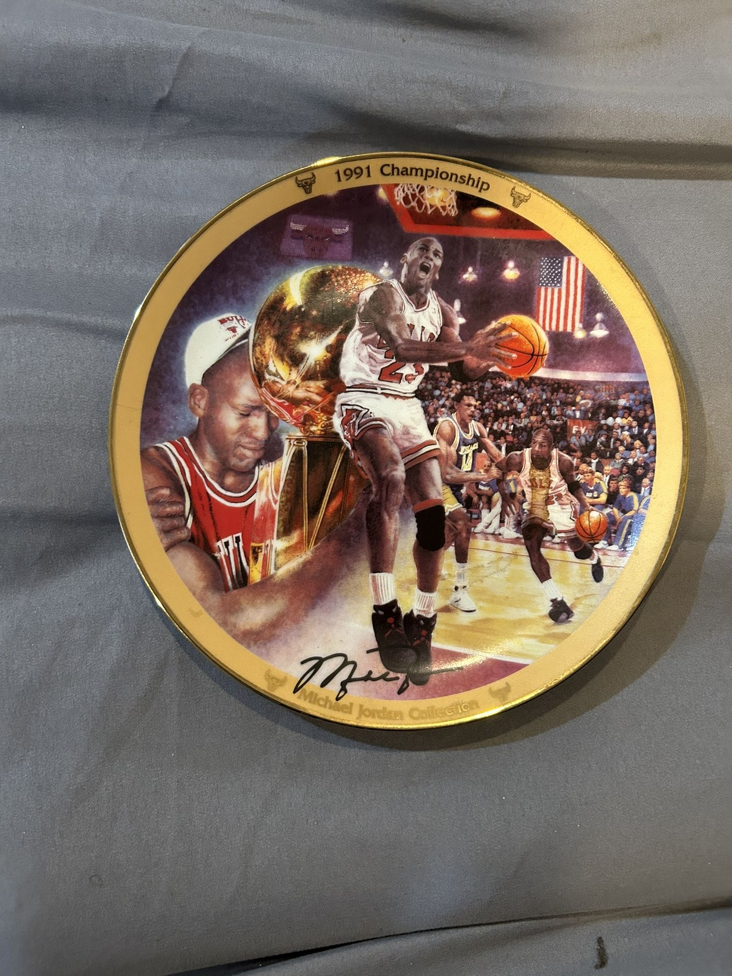 Michael Jordan 1991 Collection Plate Championship
