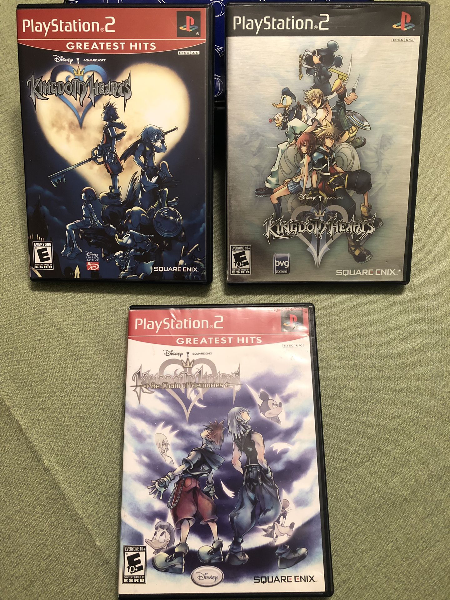 Kingdom hearts 1 2 Chain of Memories for ps2 PlayStation 2 video games