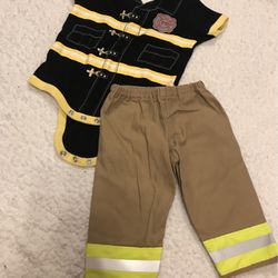 3/6 Months Baby 2 Piece Fireman Outfit