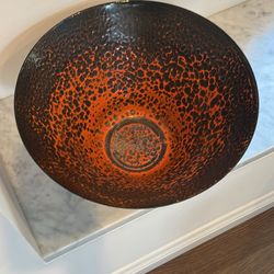 Large Vintage 1970s Hanova of Pasadena Enamel Steel Bowl – 14” MCM Statement Piece