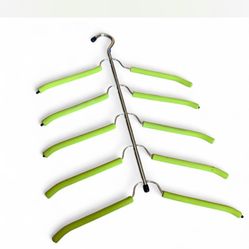 This is a multi-tier, space-saving shirt hanger with foam padded, non-slip bars.