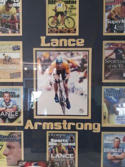 Lance Armstrong Autographed Photo Collage
