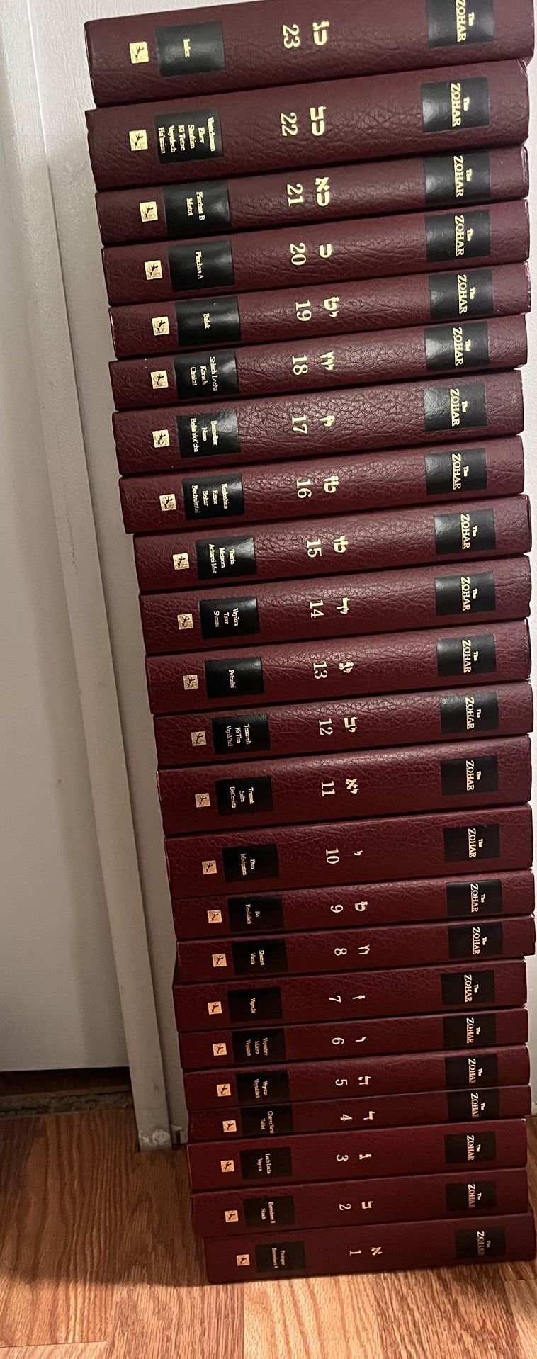A 23-volume set with Hebrew text and English translation (Kabbalah Centre edition)