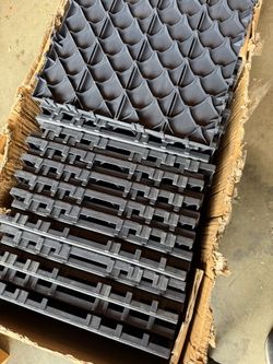 44x Pack Plastic Interlocking Deck Tiles, Outdoor Patio Flooring, 12"x12" Interlocking...