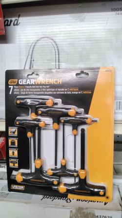 GW GEARWRENCH 7 PIECE METRIC T- HANDLE BALL END HEX KEY SET