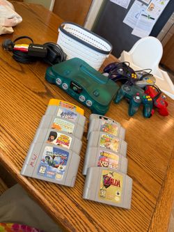 Nintendo 64 bundle! 10 games, 4 controllers and hdmi converter!