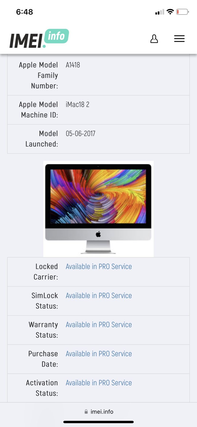 https://offerup.com/redirect/?o=SU1FSS5pbmZv: iMac (Retina 4K, 21.5-inch, 2017)