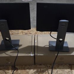 Dual Dell 22" 1080p Monitors For Parts