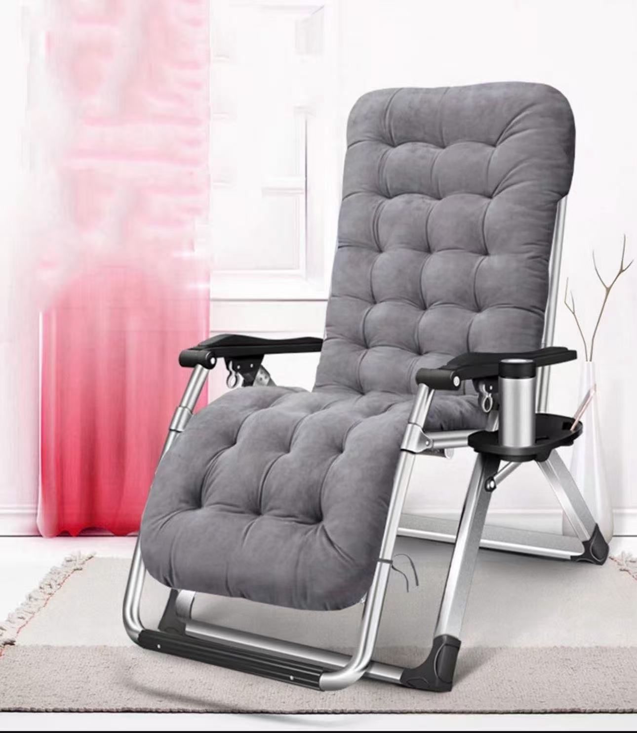 Zero Gravity Chairs Adjustable Sun Loungers Sunbed Relaxer Recliner Sling Chairs for Patio Yard Pool Multifunction with Padded Cotton Pad Breathable B