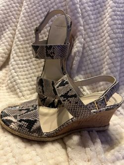 Cole Haan Snake Print Wedge Sandals