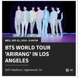 BTS CONCERT SOFI TICKET 