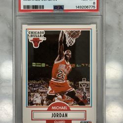 1990-91 Fleer - Michael Jordan #26 Black Line Above Biographical Information