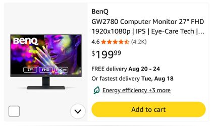 BenQ GW2780 27-Inch FHD IPS Monitor