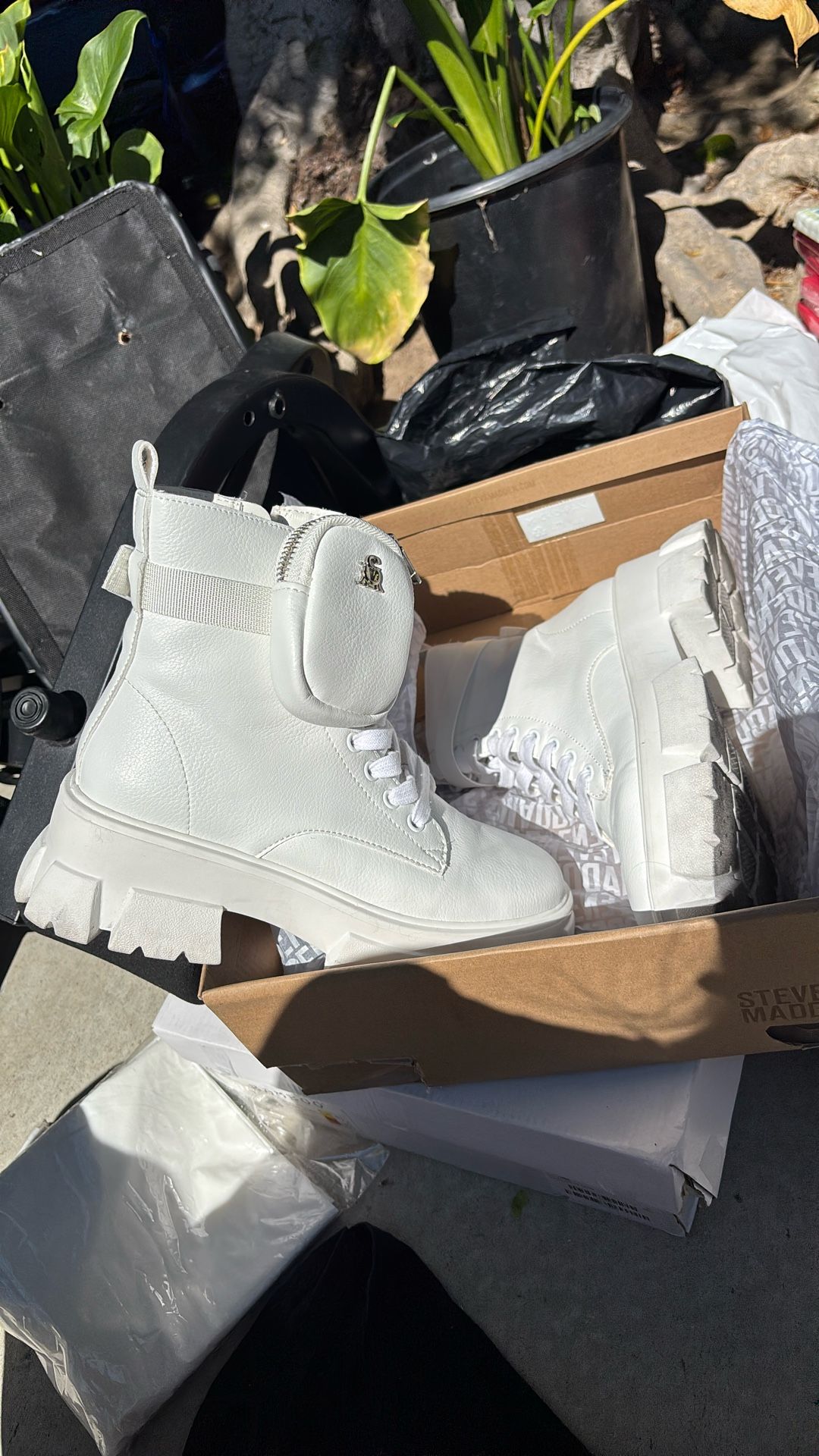 White Steven madden Boots