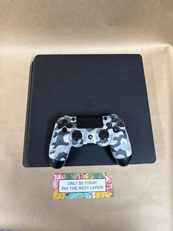 Playstation 4 Slim Gaming Console - Only $1 Today Pay The Rest Later!