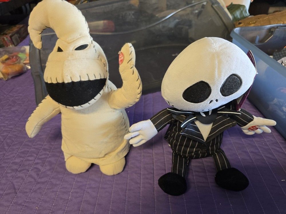 Nightmare Before Christmas Jack And Oogie Boogie Dancing Plushes