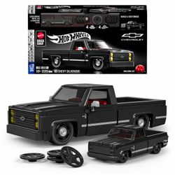 Mattel Brick Shop Hot Wheels Black ’83 Chevy Silverado Building Set Kit
