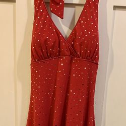 Sequined Red Cocktail Dress