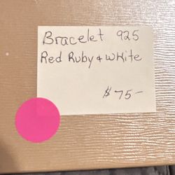 Bracelet With Red Stones 