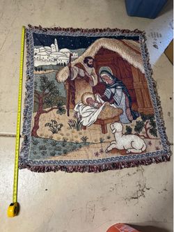 Nativity throw