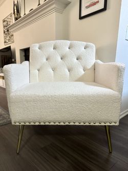White Accent Armchair